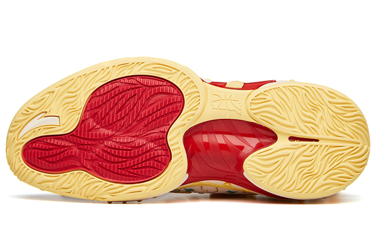 Anta GH2 Slip Resistant Abrasion Resistant Low top Performance Basketball Shoes Men's Yellow White Red