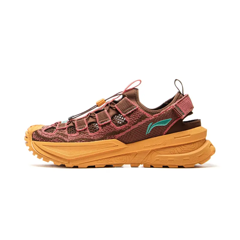 Li Ning Outdoor CF Tracing, Wenchuan Slip Resistant Rebound Abrasion Resistant River Trekking Shoes Unisex Russet