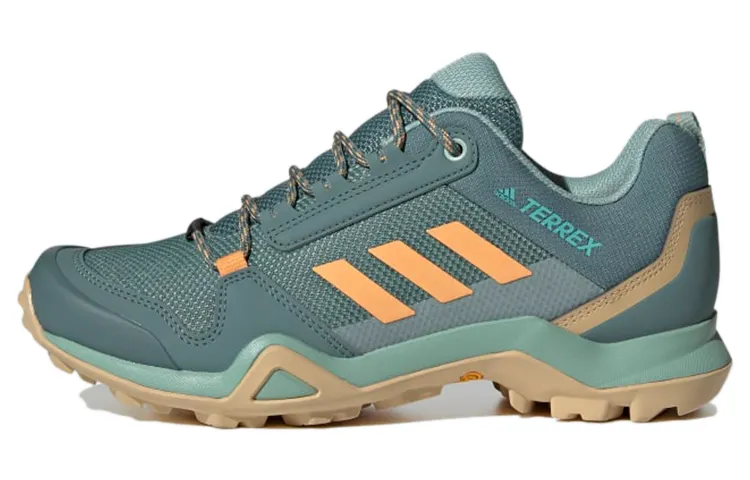 Adidas Terrex AX3 GTX Slip Resistant, Abrasion Resistant, Breathable Low top Mountaineering Shoes Women's Green
