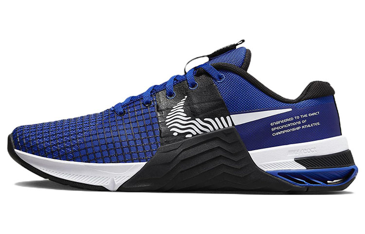 Nike Metcon 8 FlyEase, sporty and comfortable, shock-absorbing, non-slip and wear-resistant, low-top training shoes, men's blue and black