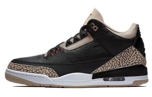 Jordan Air Jordan 3 Natural Cement Natural Cement Mid top Vintage Basketball Shoes Women's Black Brown