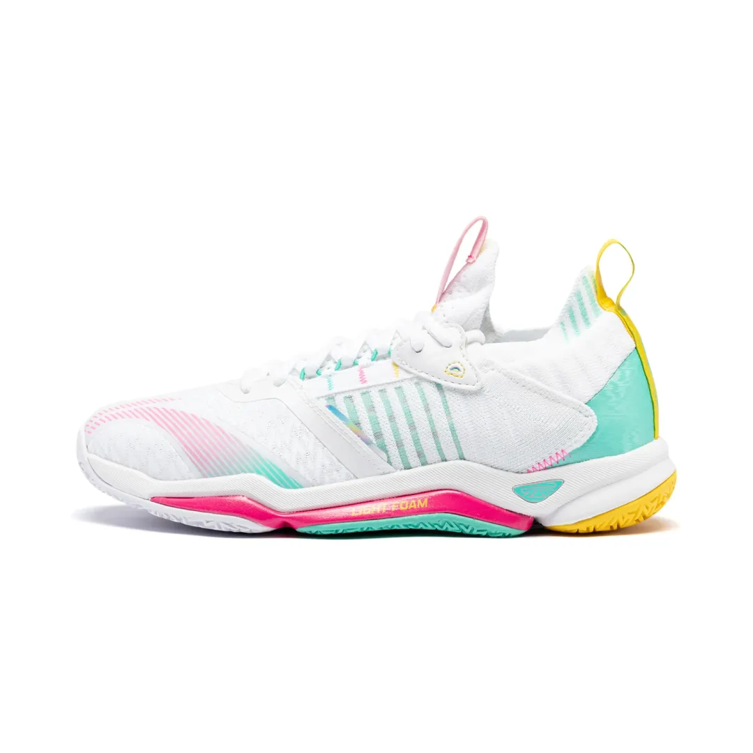 Li Ning Raid Iv Textile, Synthetic Leather Comfortable Slip Resistant Abrasion Resistant Low top Badminton Shoes Unisex