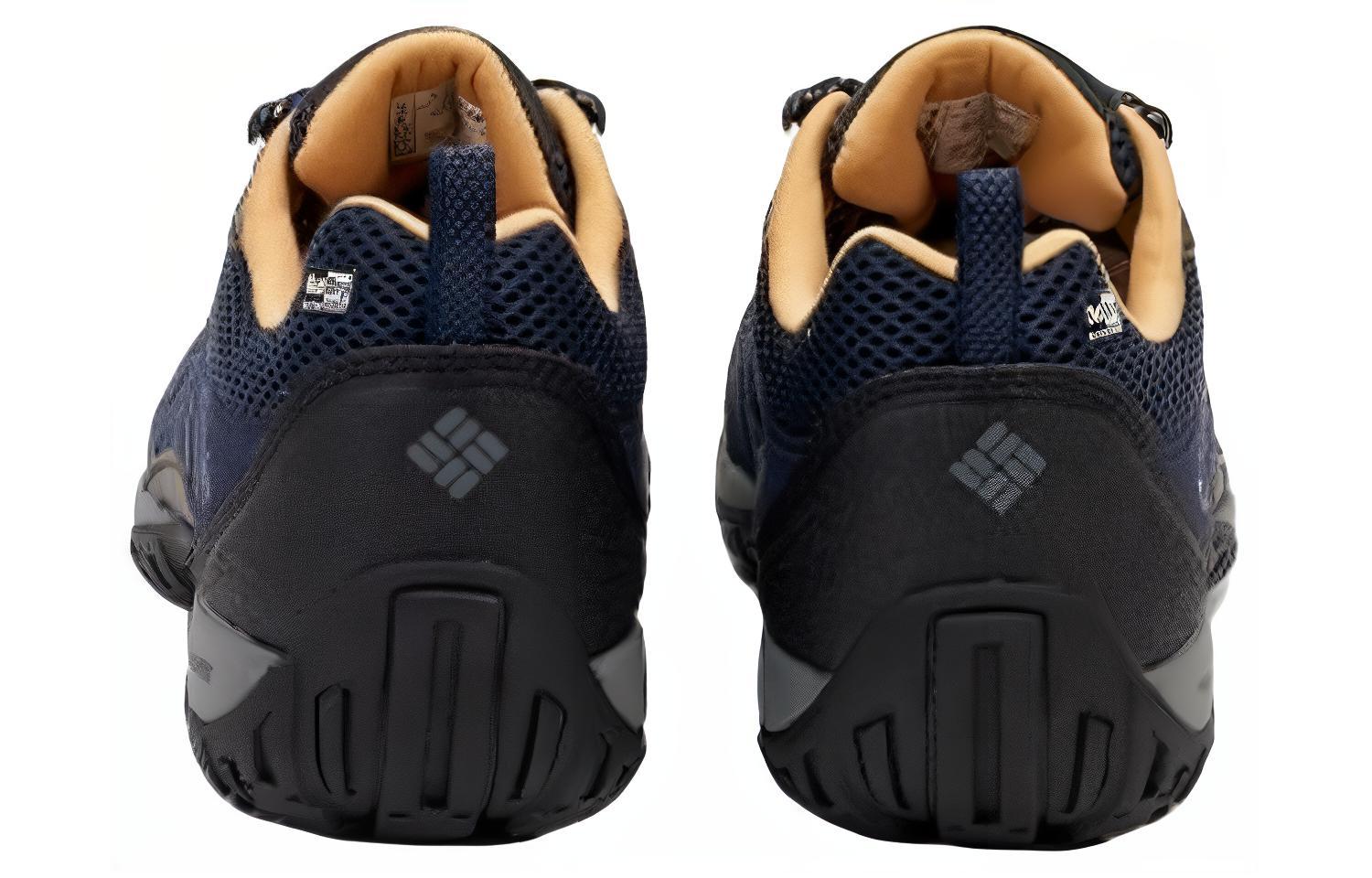 Columbia Hiking Round Tip Cushioning Slip Resistant Low top Hiking Shoes Men’s Navy Blue