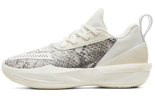 PEAK Taichi Triangle 3.0 Basketball Shoes Women's Low Top Gray Beige White