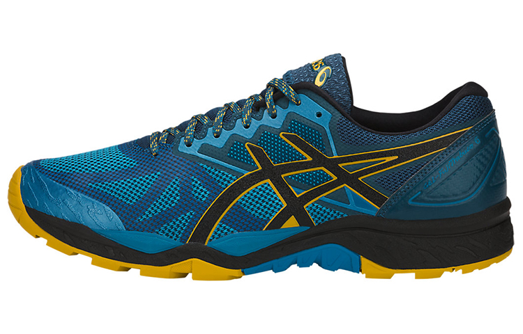 ASICS GEL FujiTrabuco 7 Trail Running Shoes Men's Blue Yellow