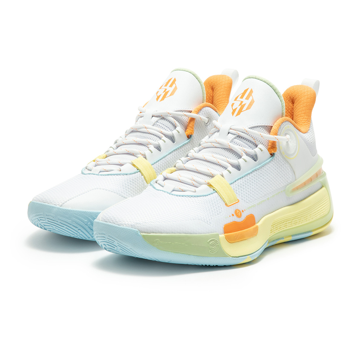361° Cushioning Slip Resistant Low top Basketball Shoes Men’s White Yellow