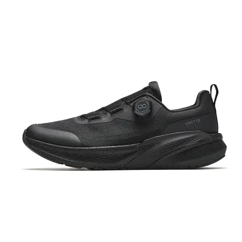 Anta Mesh Fabrics Knob Buckle Fabric Low top Men's Training Athletic Shoes Men's Basic Black