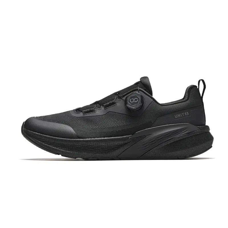 Anta Mesh Fabrics Knob Buckle Fabric Low top Men's Training Athletic Shoes Men's Basic Black