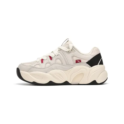Anta Floral Shoes Wear resistant And Waterproof Low top Chunky Sneakers Women's Shade 1 Gray/Belly White