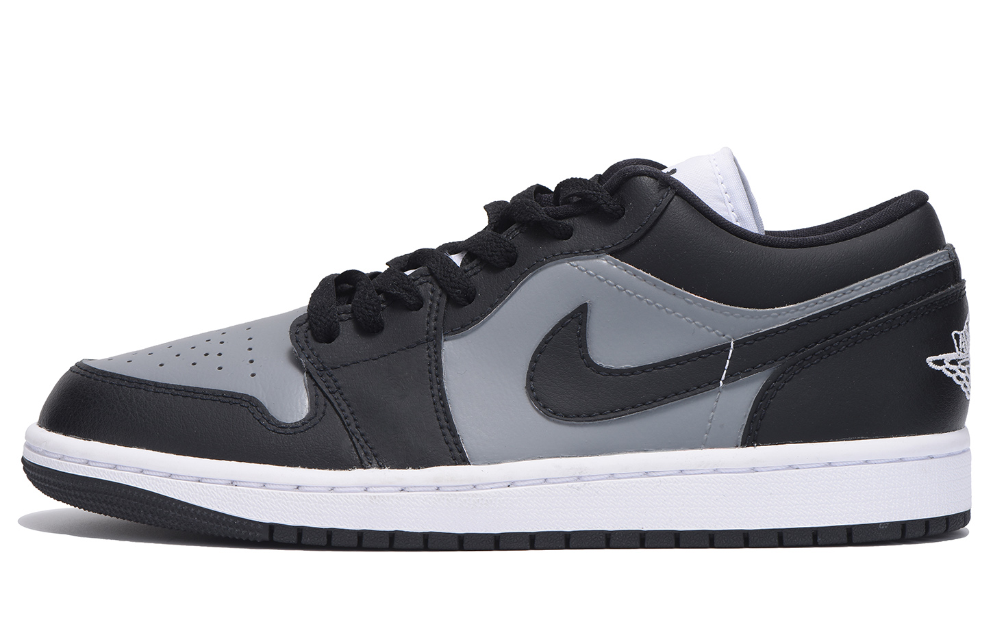 Jordan Air Jordan 1 Slip Resistant Coverage Low top Vintage Basketball Shoes Women’s Black Gray
