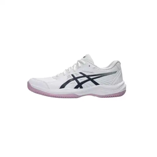 Asics Synthetic Leather, Artificial Leather Low top Tennis Shoes Women's White