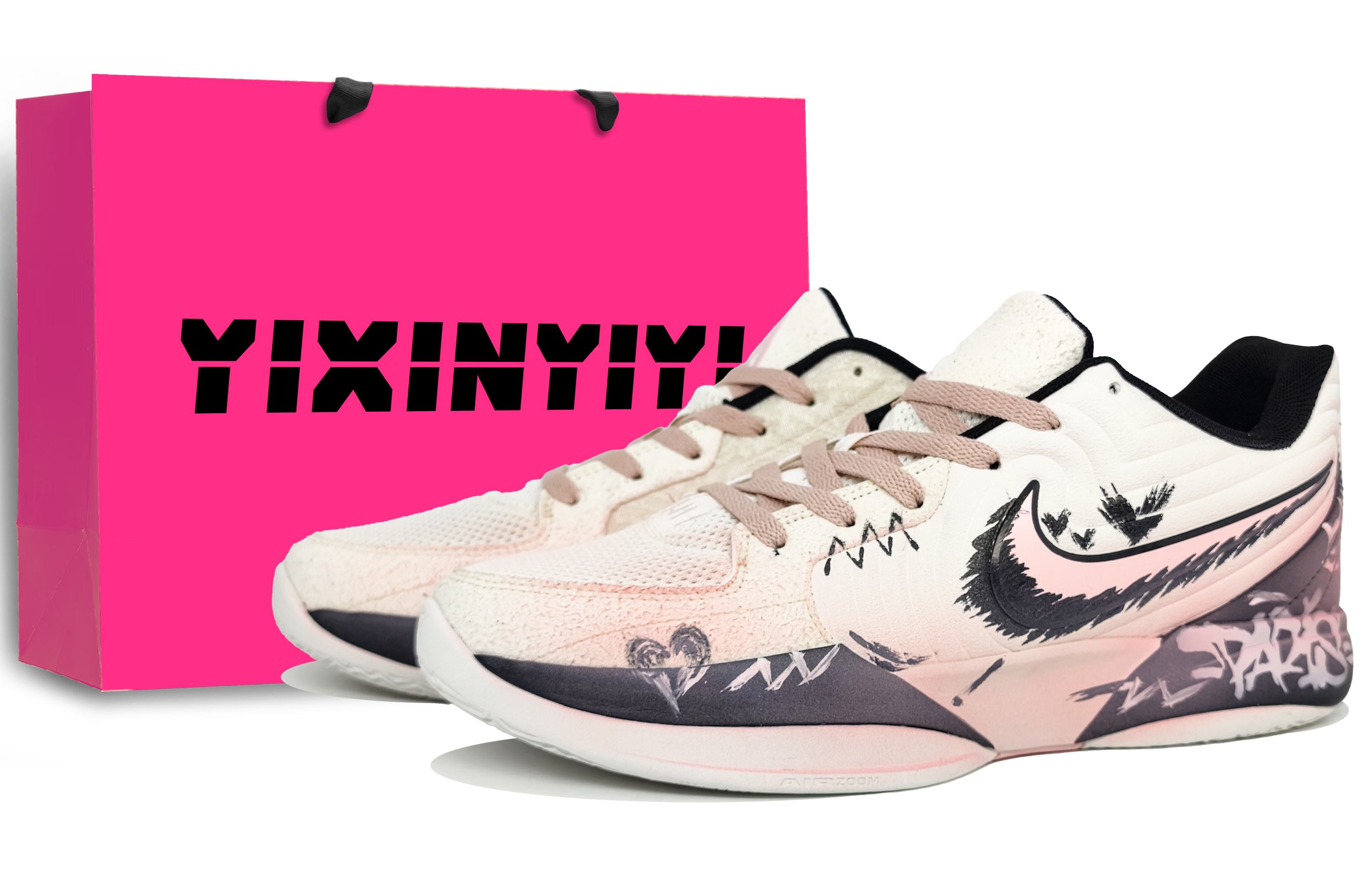 Nike Ja Morant 2 Abrasion Resistant Low top Basketball Shoes Unisex Energetic Pink