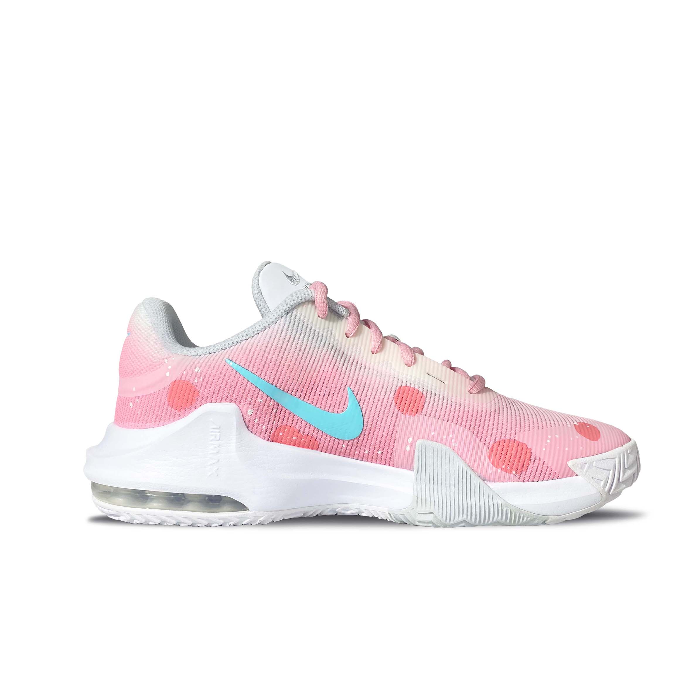 Nike Air Max Impact 4 Cushioning Abrasion Resistant Rebound Low top Basketball Shoes Men’s Pink Yellow