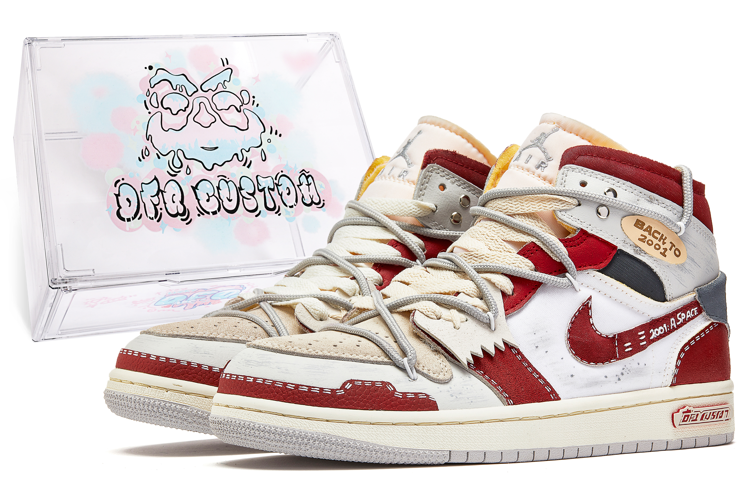 Jordan Air Jordan 1 Vintage Basketball Shoes Women's High Top Red/White