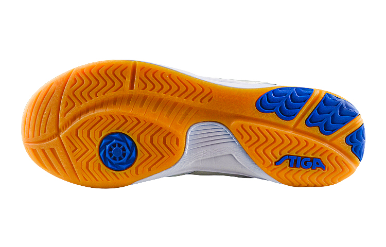 Stiga Slip Resistant, Abrasion Resistant, Breathable Low top Table Tennis Shoes Unisex White Blue