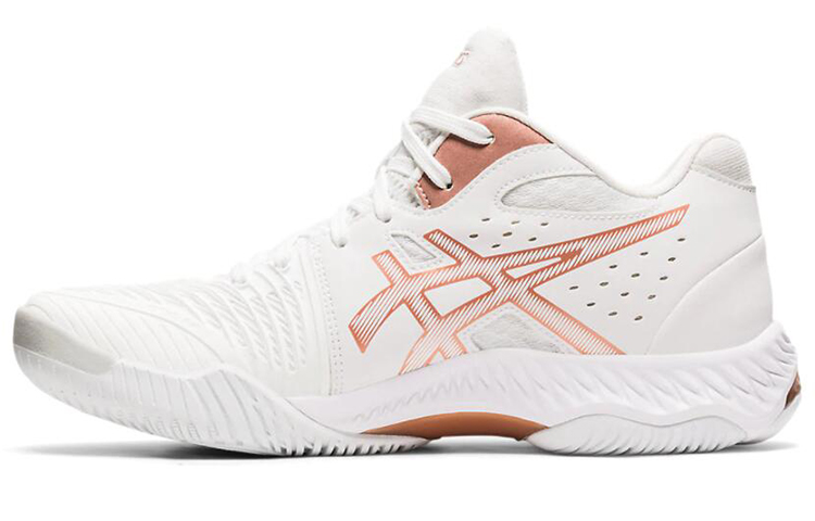 Asics Netburner Ballistic FF 2 MT 2 Fabric Synthetic Leather MT Daily Low Top Retro Basketball Shoes Women's White Pink
