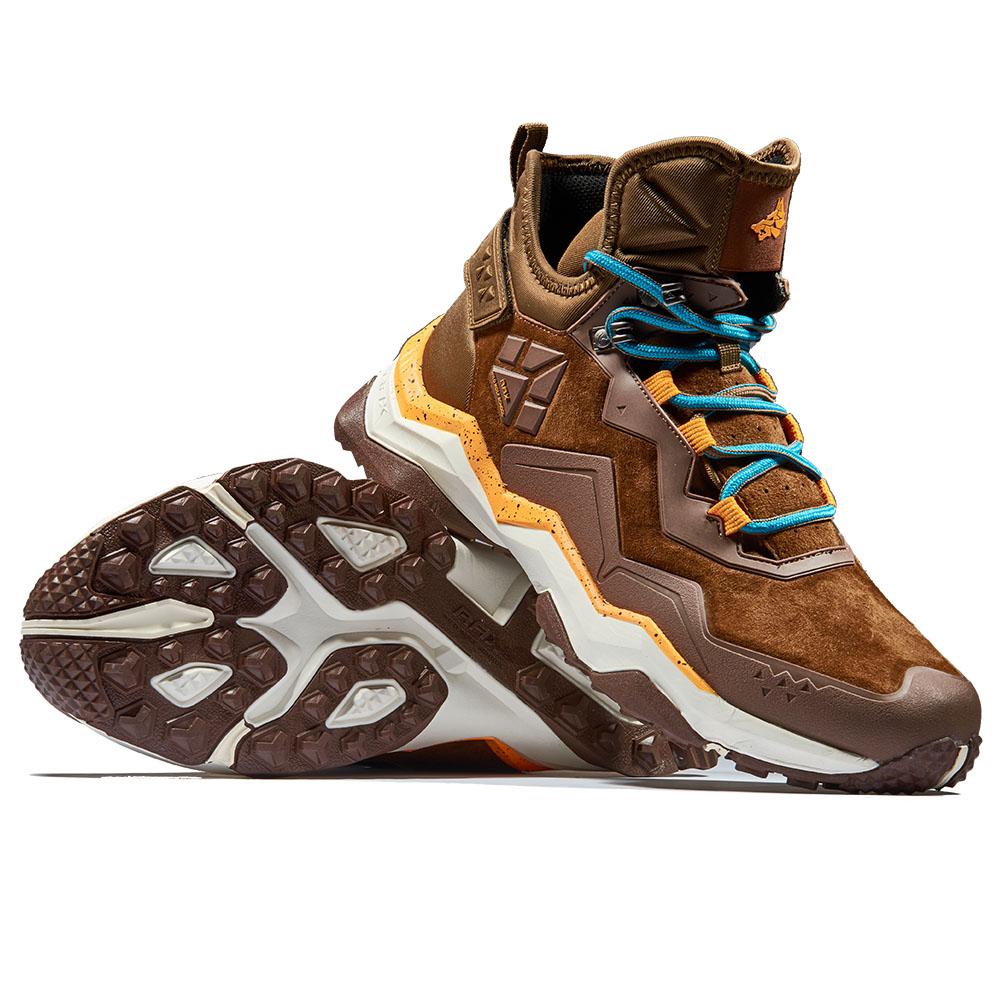 RAX Slip Resistant, Abrasion Resistant, Lightweight High top Outdoor Shoes Men’s Brown