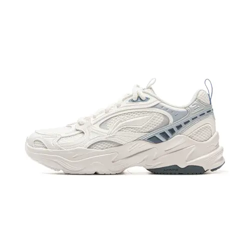 Li Ning Shooting Stars 2K Slip Resistant, Abrasion Resistant, Breathable Low top Chunky Sneakers Women's White Blue