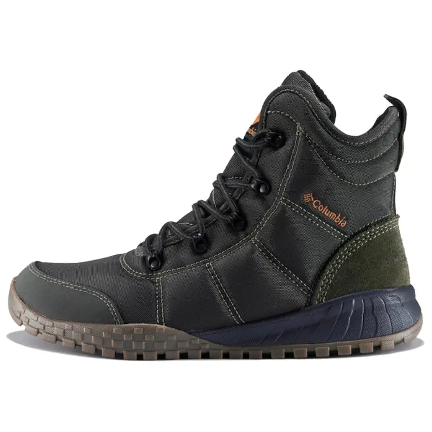 Columbia Fairbanks Outdoor Waterproof And Wear resistant Short Snow Boots Men's Dark Green