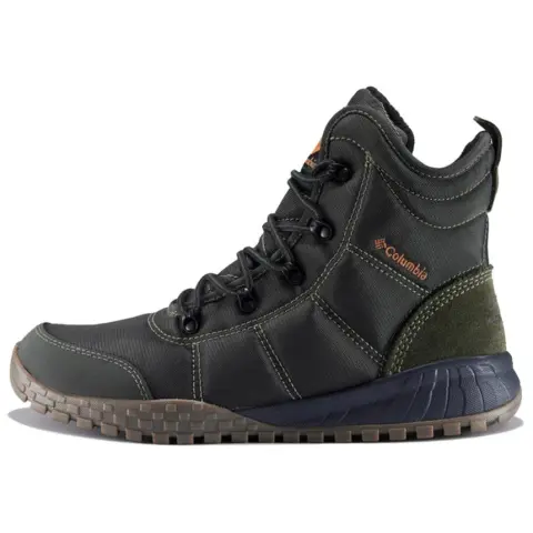 Columbia Fairbanks Outdoor Waterproof And Wear resistant Short Snow Boots Men's Dark Green