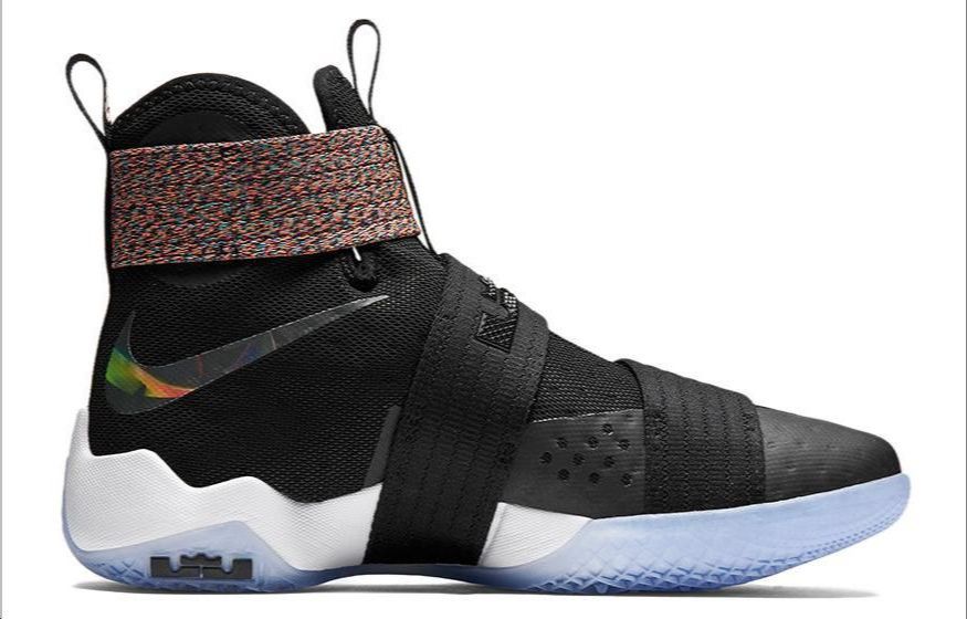 Мужские кроссовки Nike zoom soldier 10 (черные) — фото 2