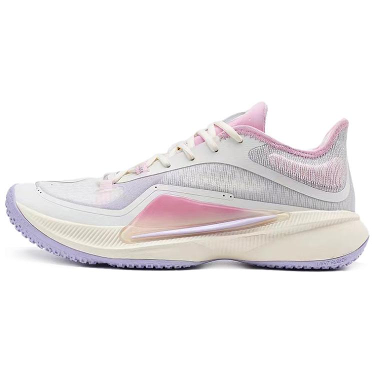 PEAK Cushioning, Wear Resistant Low top Basketball Shoes Men’s White Purple