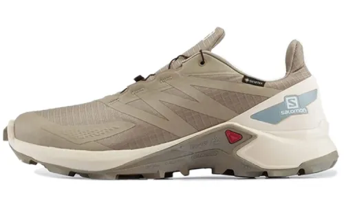 SALOMON Mountaineering & Hiking Shoes Men's Low Top Khaki/Brown White