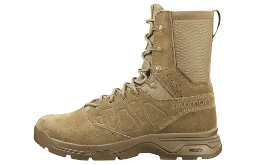 SALOMON Guardian Wide Abrasion Resistant High top Mountaineering Hiking Shoes Men's Brown Yellow