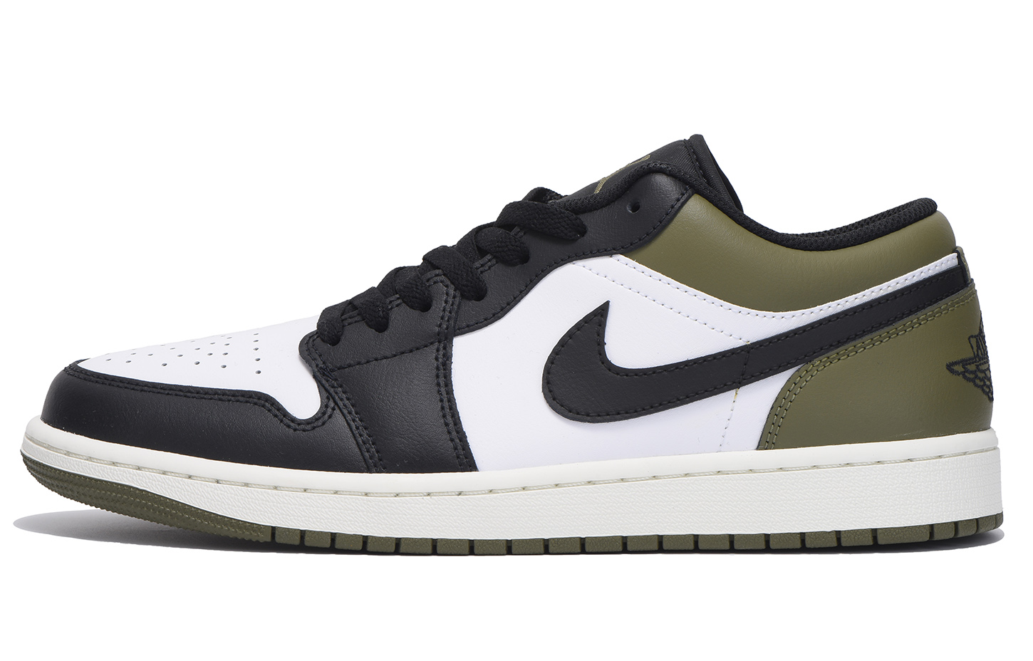 Jordan Air Jordan 1 Slip Resistant Coverage Low top Vintage Basketball Shoes Unisex Grass Green