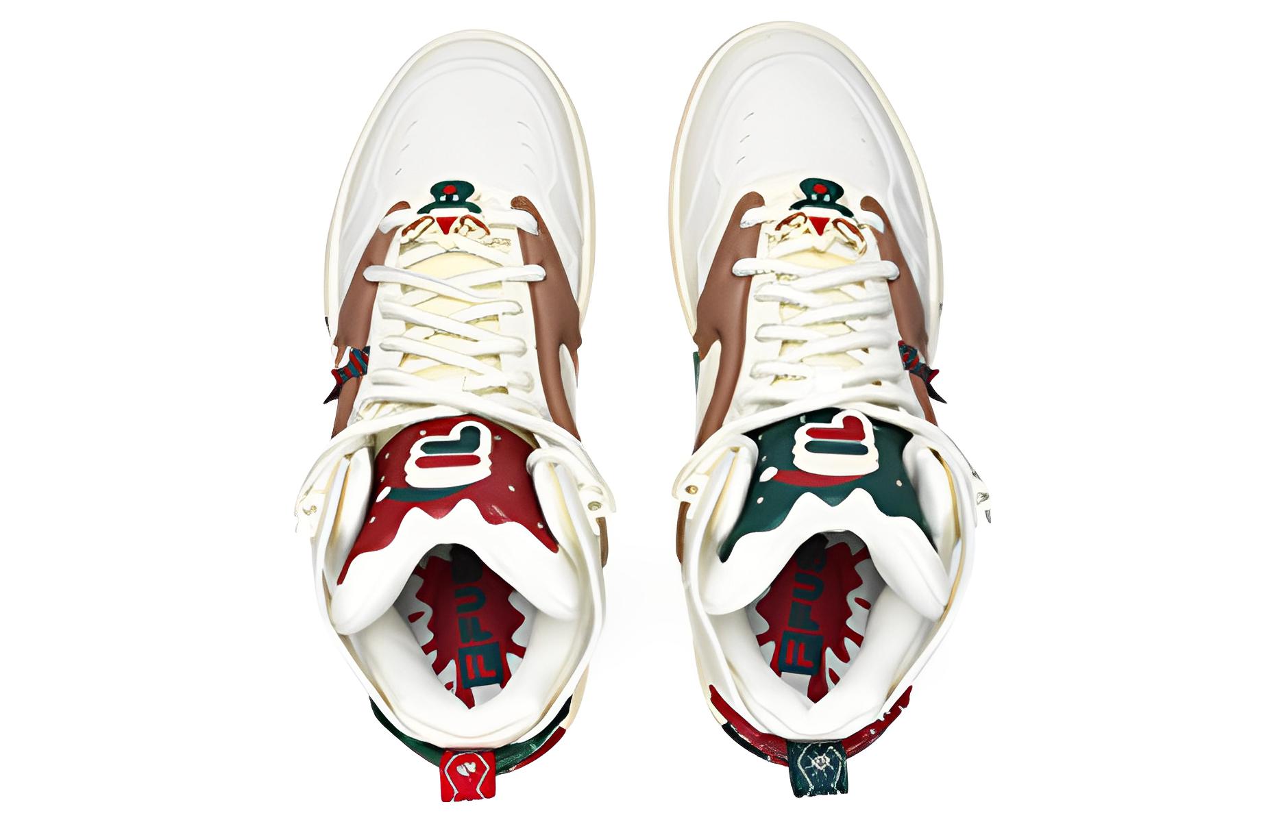 FILA FUSION Desperado Xmas Mid top Basketball Shoes Men’s White Red