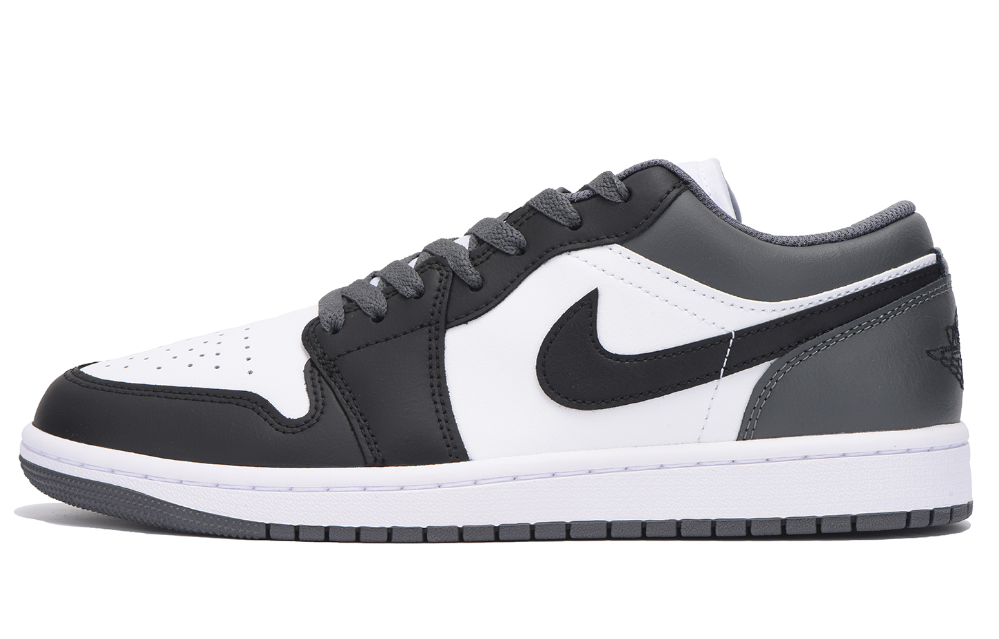 Jordan Air Jordan 1 Slip Resistant Coverage Low top Vintage Basketball Shoes Unisex Black Gray