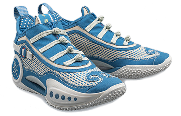 Li Ning Way Of Wade 9 CNY Harvest Cushioning Slip Resistant Abrasion Resistant Low top Basketball Shoes Men’s Blue