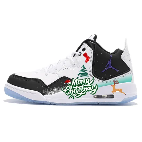 Jordan Courtside 23 Slip Resistant Abrasion Resistant Mid top Vintage Basketball Shoes Women's Black