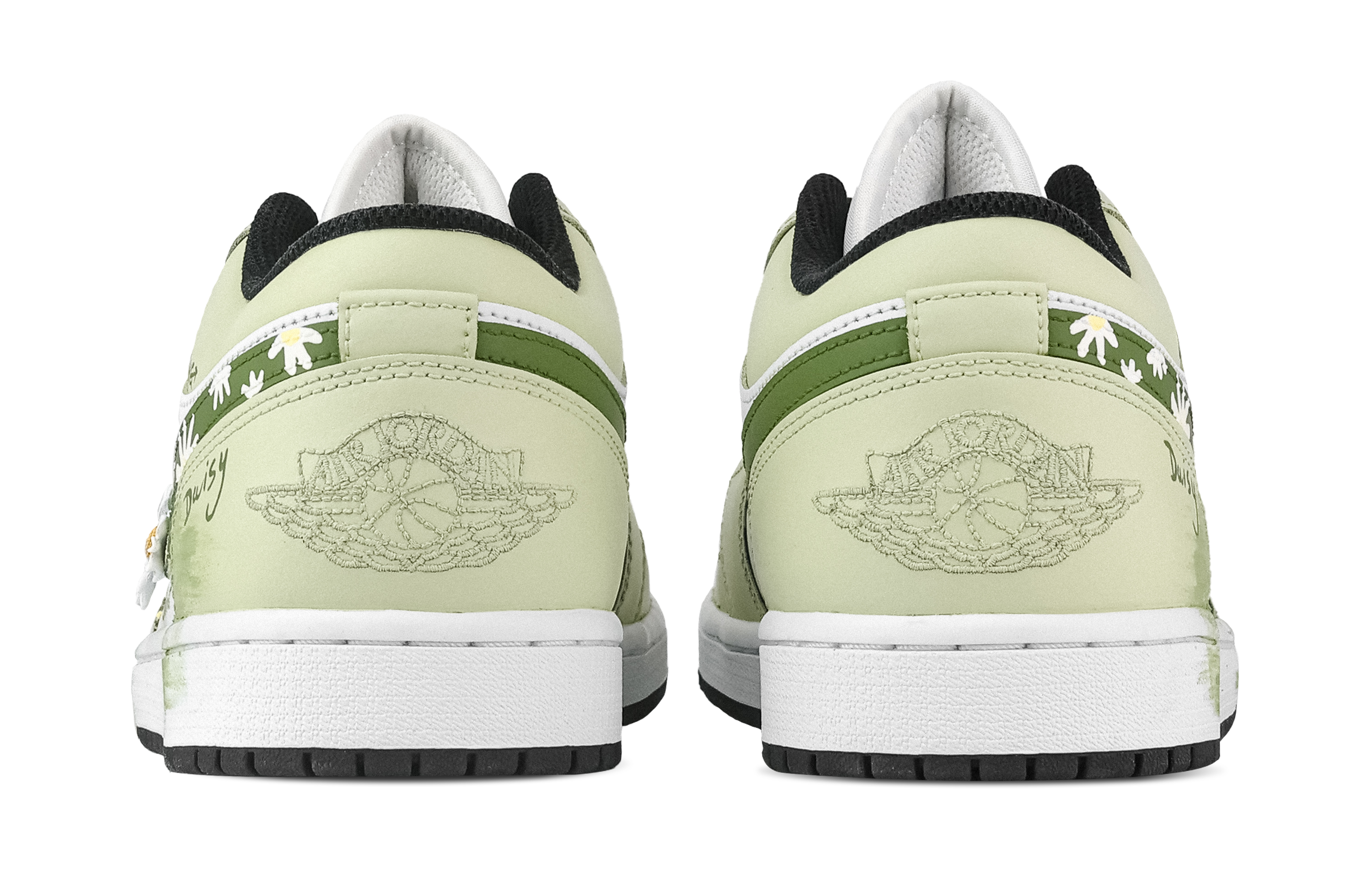 Jordan Air Jordan 1 Longing And Affection Low top Vintage Basketball Shoes Unisex White Green