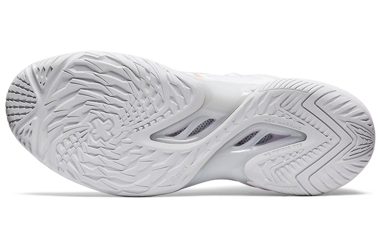 Мужские кроссовки ASICS Gel-Burst 24 (бело-золотые) — фото 6