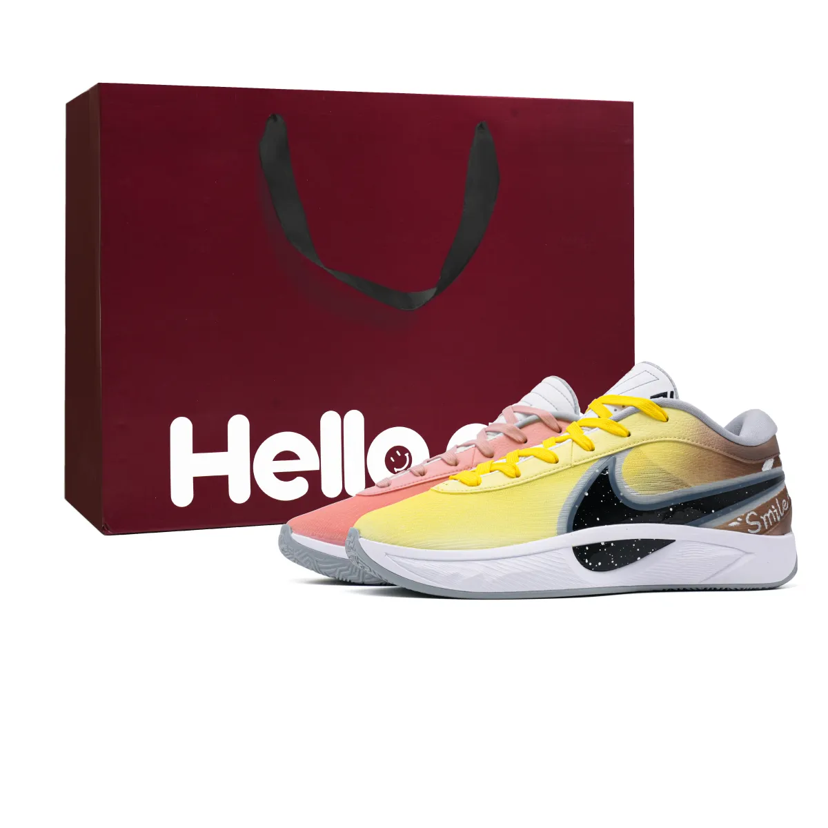 Nike Giannis Freak 6 Big Player Cushioning Lightweight Low top Basketball Shoes Men's Yellow Pink