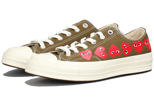 Кеды Converse ×CDG Play (хаки) — фото 3