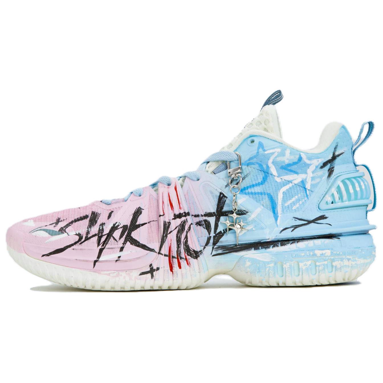 Li Ning Storm 2024 Video Game Graffiti Fabric Cushioning Breathable Lightweight Rebound Height Increasing Low top