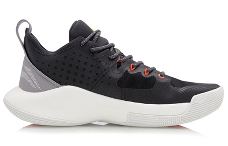 Li Ning Sonic 8 Low Synthetic Leather Slip Resistant Abrasion Resistant Low top Basketball Shoes Men’s Black Gray