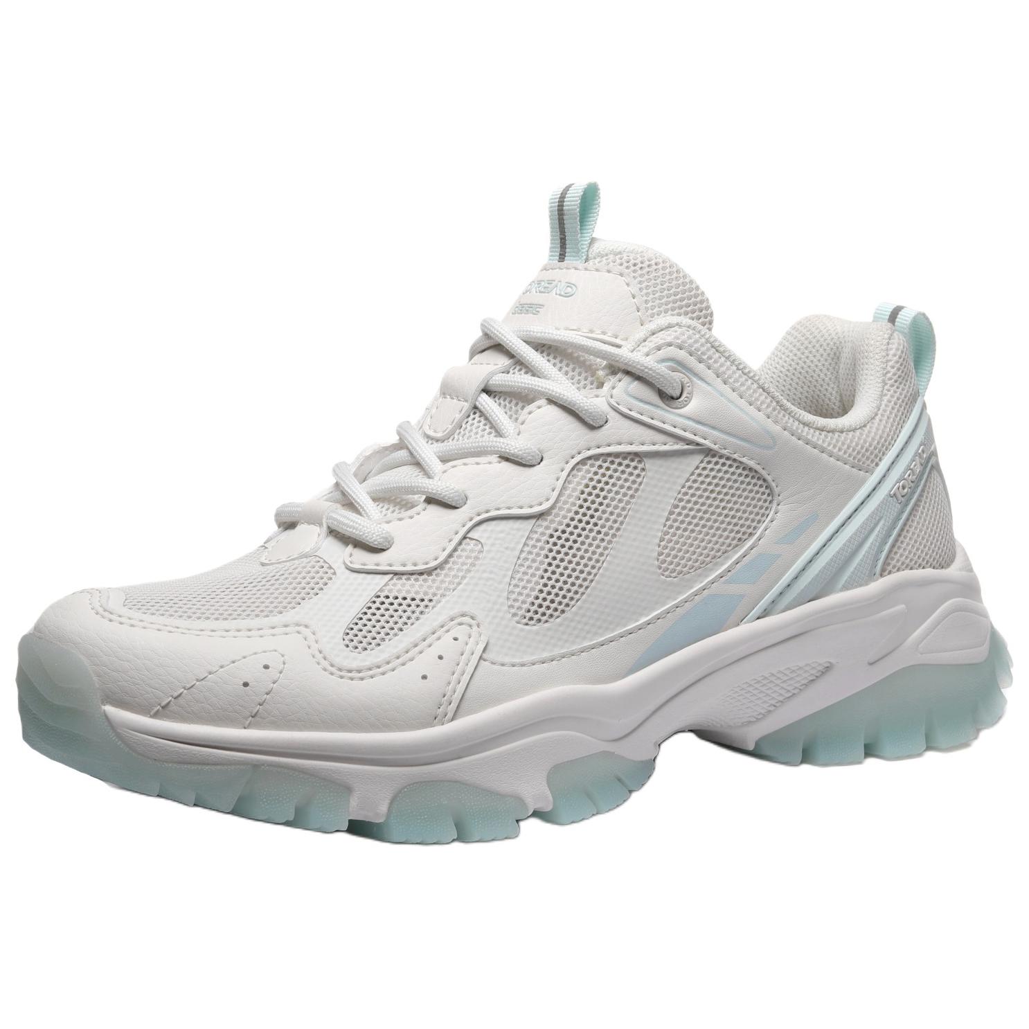 TOREAD Slip Resistant, Abrasion Resistant, Cushioning, Lightweight Low top Hiking Shoes Women’s White Blue