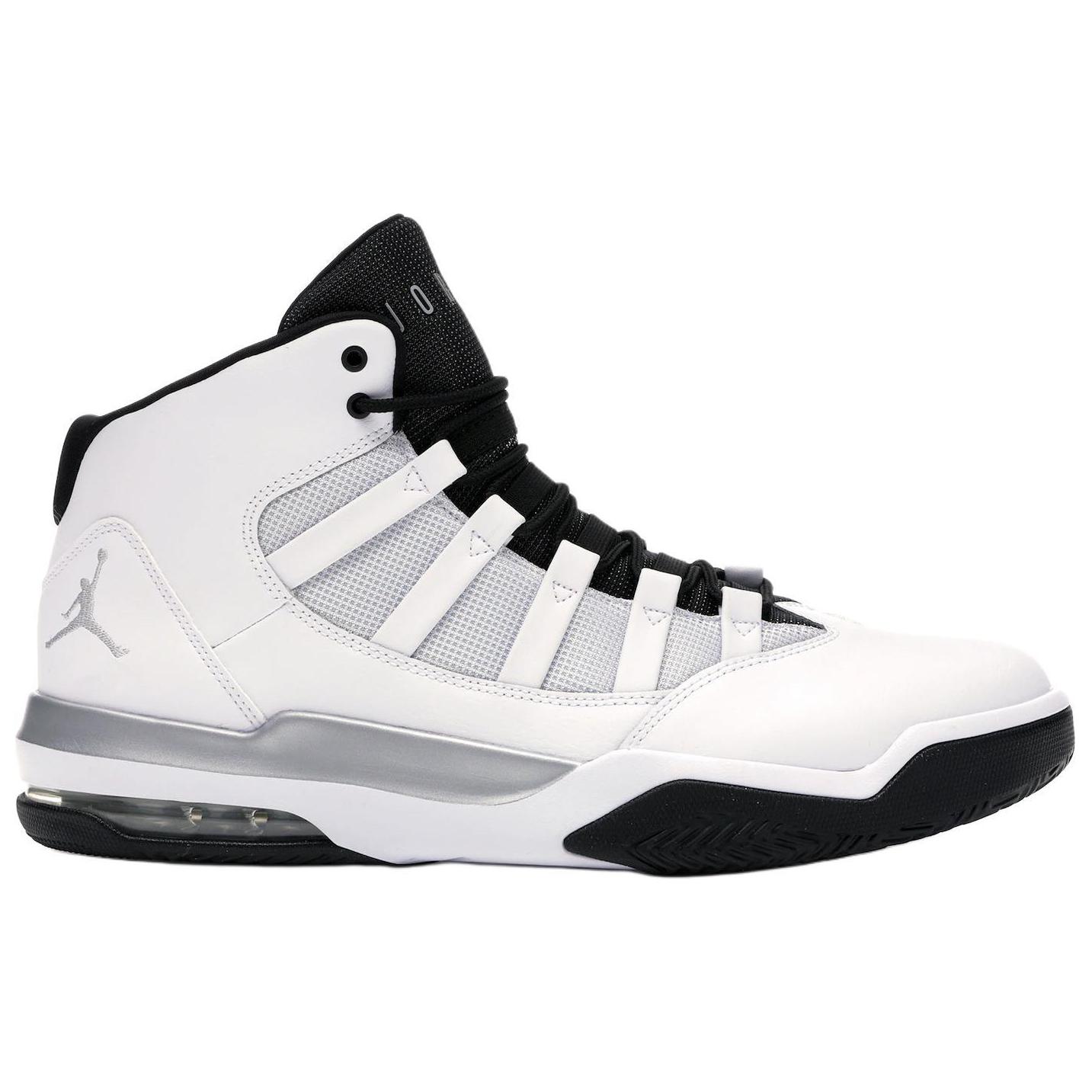 Jordan Max Aura White Metallic Silver Black