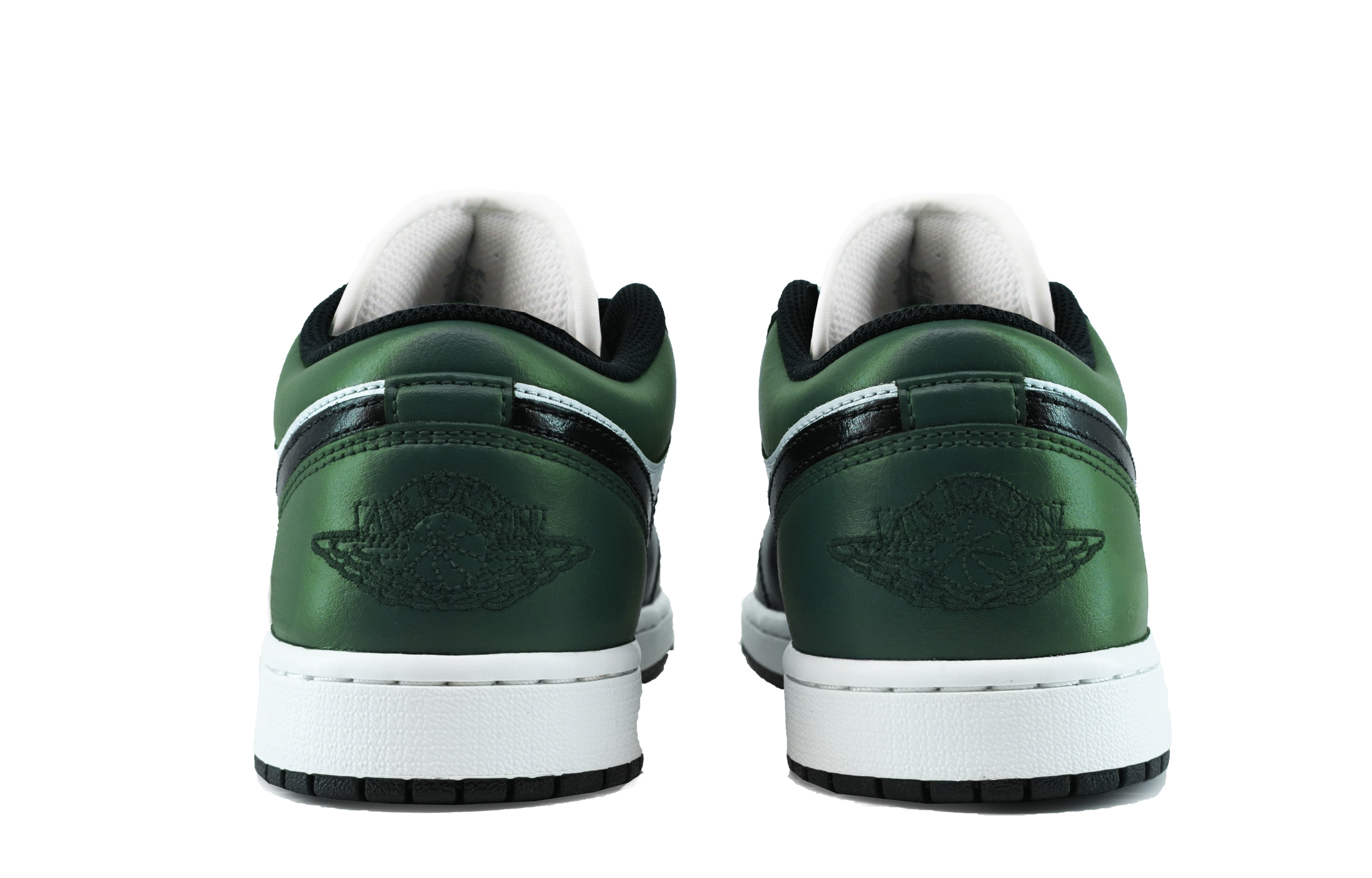 Jordan Air Jordan 1 Slip Resistant Abrasion Resistant Low top Vintage Basketball Shoes Men’s Black Green