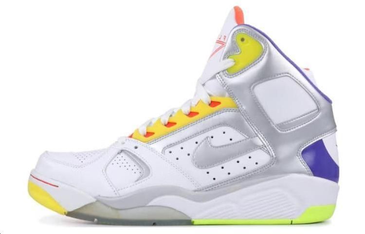 Nike Air Flight Lite High White/Metallic Silver Hyper Grape