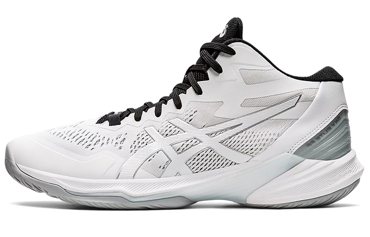 Asics Sky Elite FF MT 2 wear-resistant mid-top volleyball training shoes white