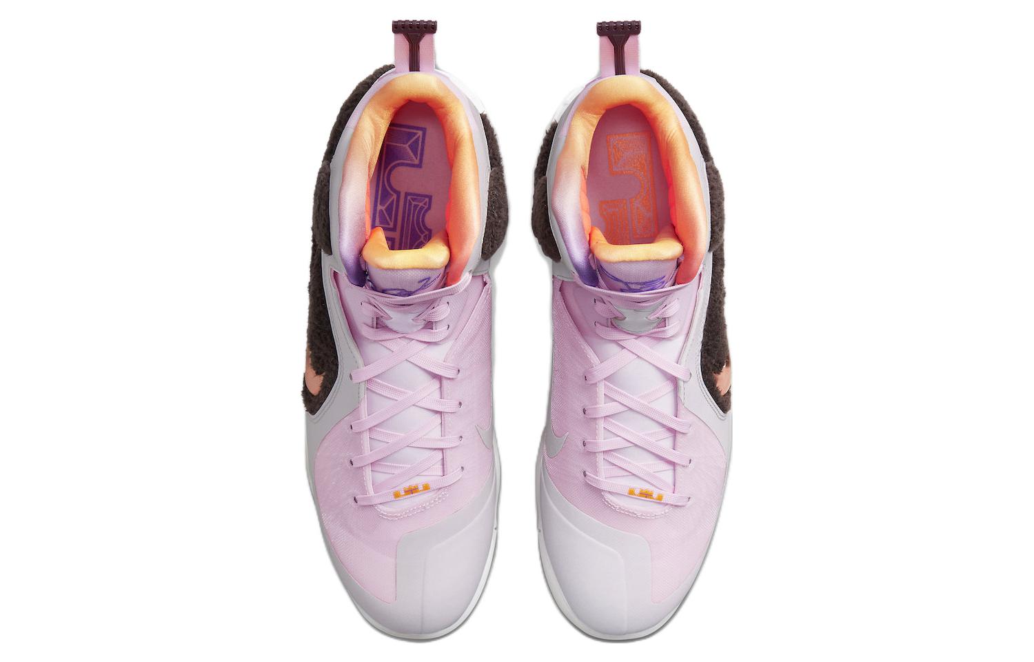 Мужские кроссовки Nike Lebron 9 "Regal Pink" (розово-коричневые) — Розовый / коричневый — фото 4
