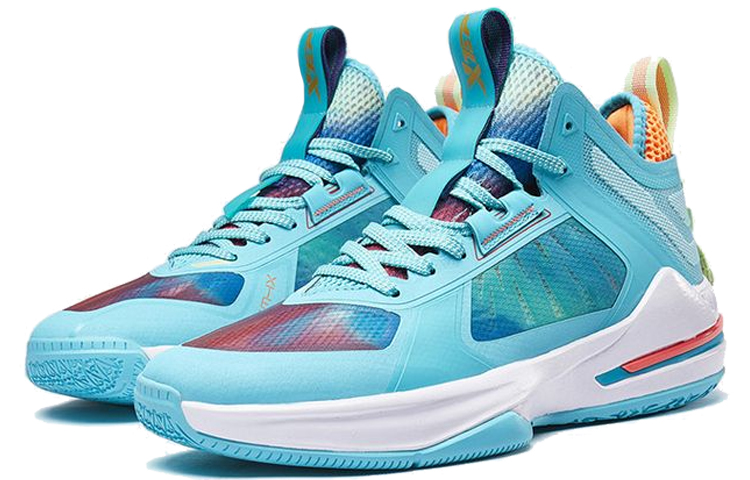 XTEP Abrasion Resistant Mid top Basketball Shoes Men’s Blue