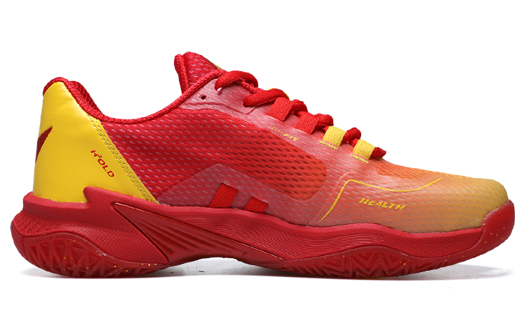 HEALTH PQ1 Abrasion Resistant Low top Volleyball Shoes Unisex Red Yellow