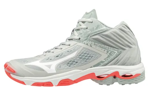 Mizuno Wave Lightning Collection Volleyball Shoes Men's Mid Top Gray/White