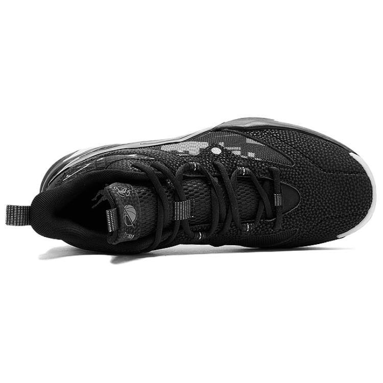 QIAODAN Comfortable Slip Resistant Low top Basketball Shoes Men’s Black Gray
