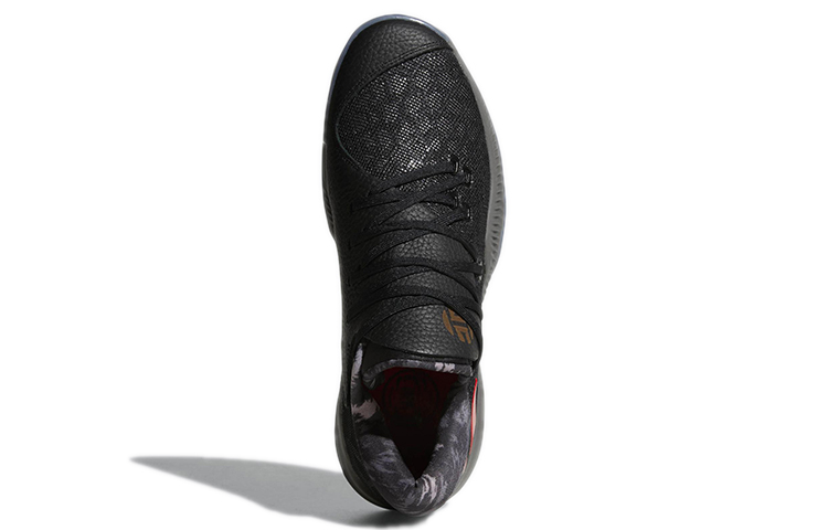 Мужские кроссовки adidas Harden B/E (черно-красные) — Чёрный / красный — фото 5